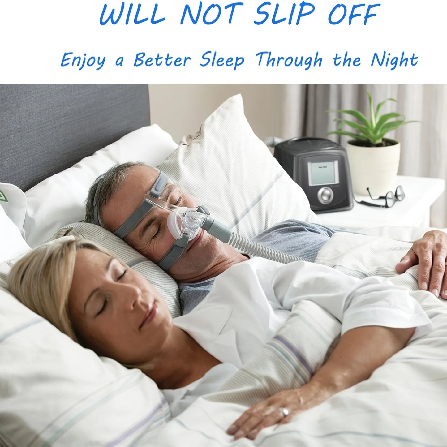 1pc Replacement Headgear Straps with 2pcs Clips for Fisher&Paykel Simplus Full Face Mask(Without Mask)