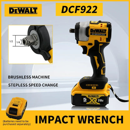 DEWALT  Cordless Impact Wrench Key Impact Brushless Electric Tool 20V Variable Speed Rechargeable Wrench