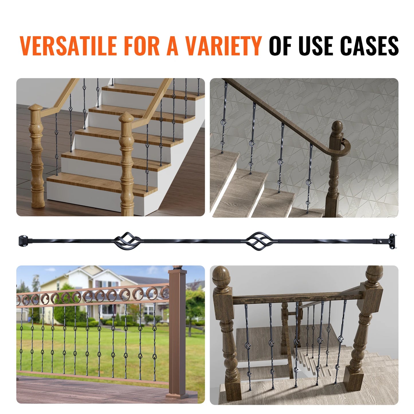 Staircase Balusters Galvanized Banister Spindles With Spiral