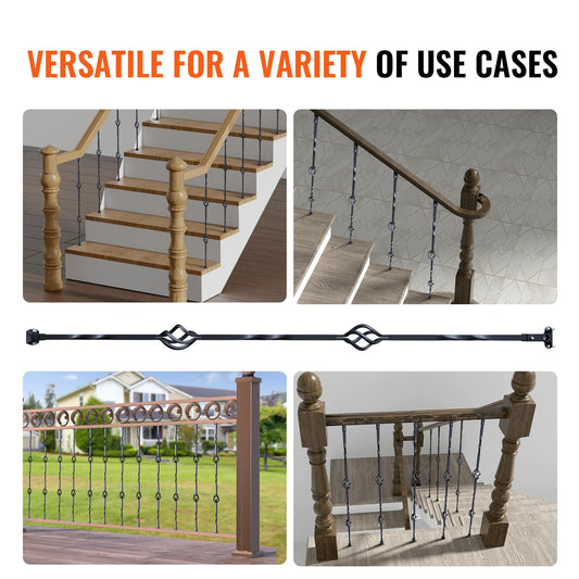 Staircase Balusters Galvanized Banister Spindles With Spiral