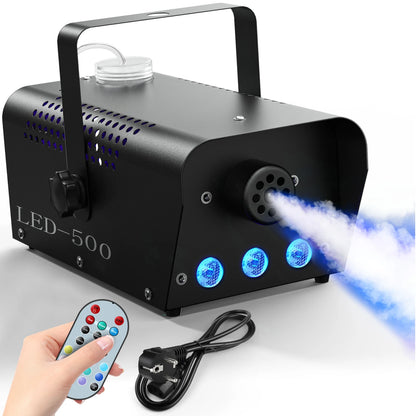 500W Smoke Machine With LED Fog Effects And Remote Control
