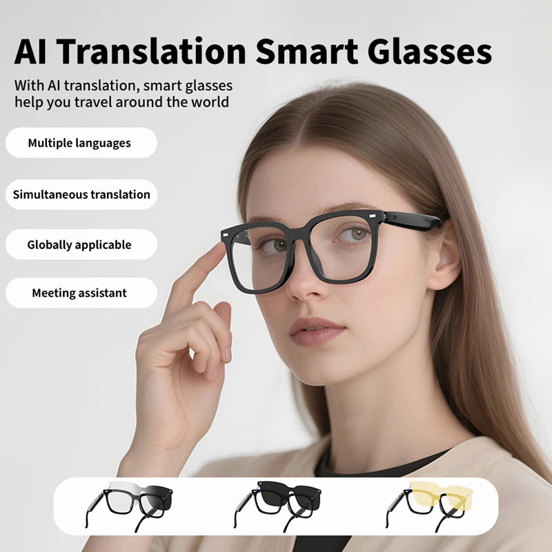 Xiaomi Magnetic Sleeve Mirror Changes Color Smart Bluetooth Glasses AI Translation Real-time Meet Simultaneous Interpretation