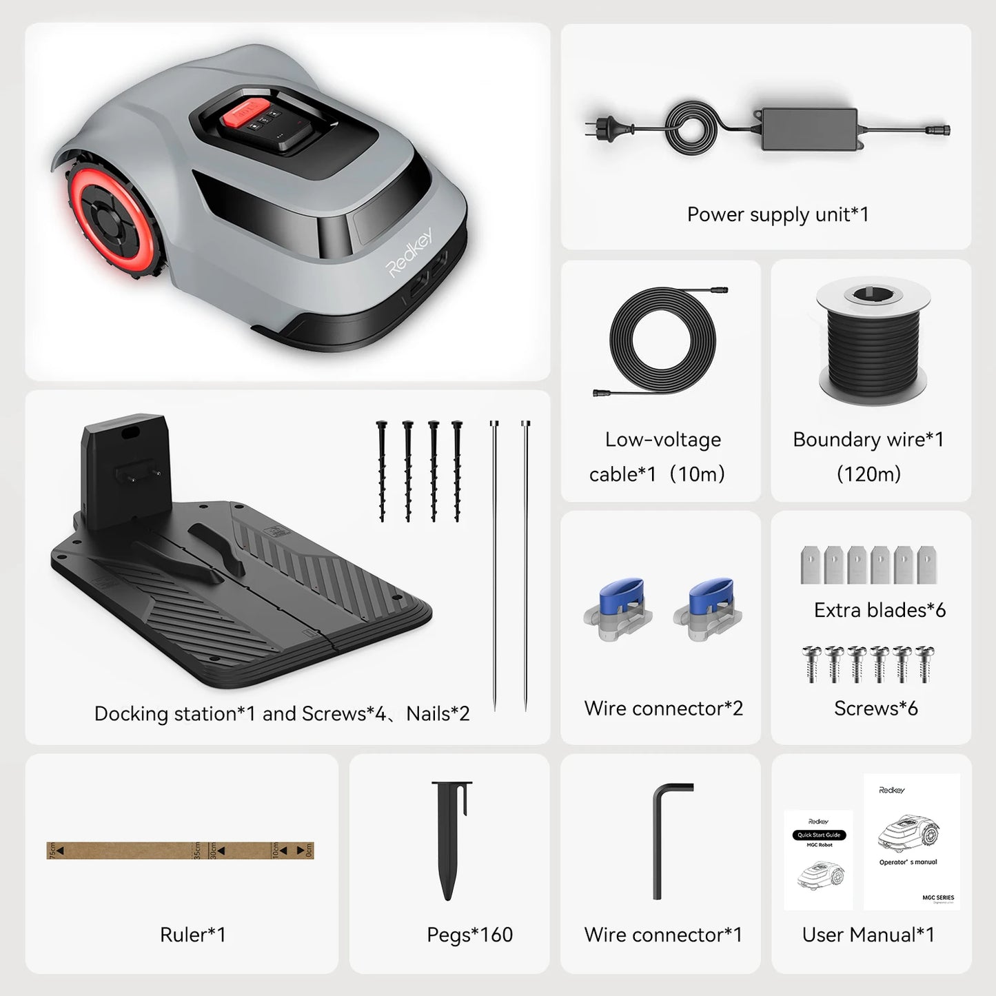 Redkey C TOF Robotic Lawn Mower MGC800 MGC1000 App Control