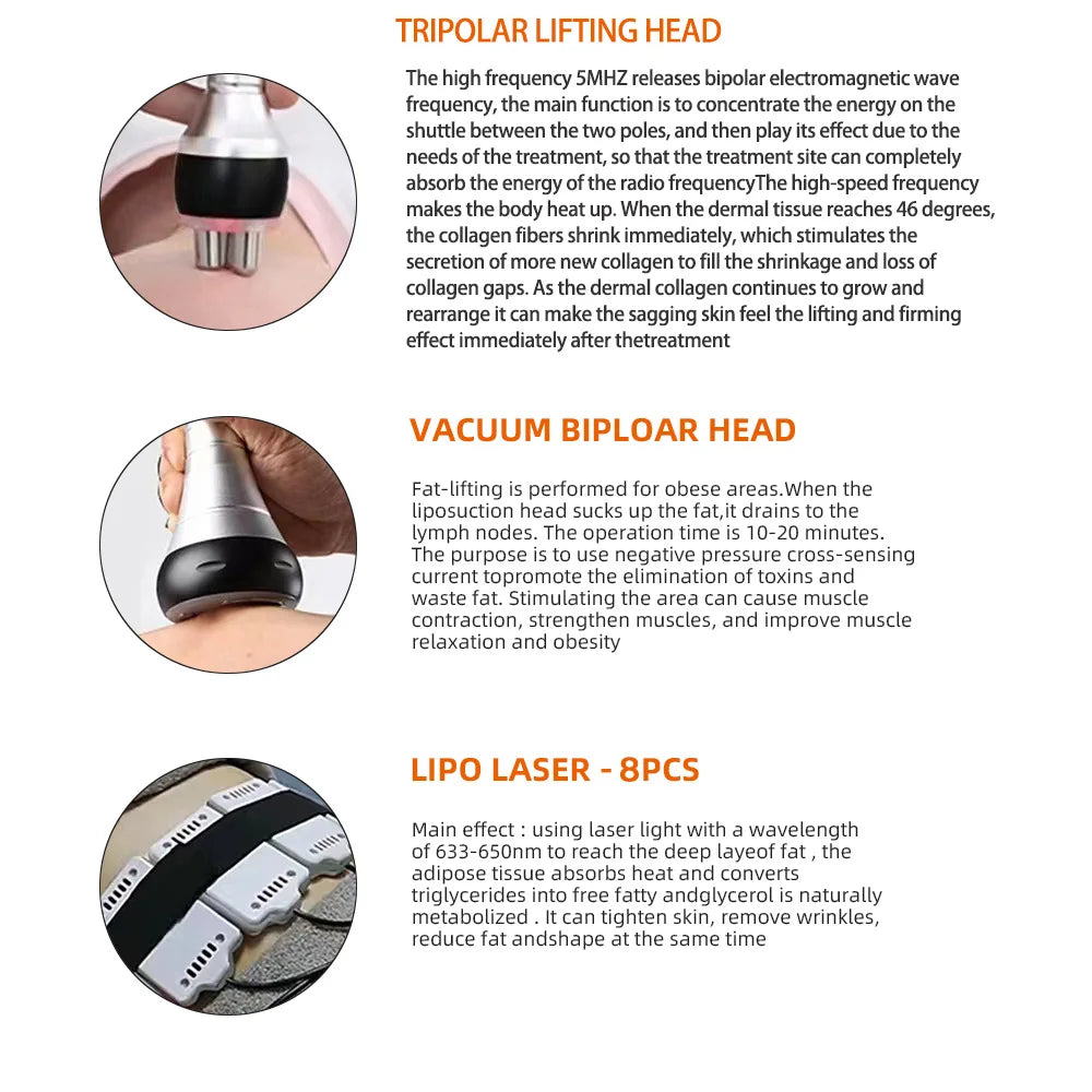 MISSHEARTH 6 In 1 40K Ultrasonic Cavitation Body Slimming Machine