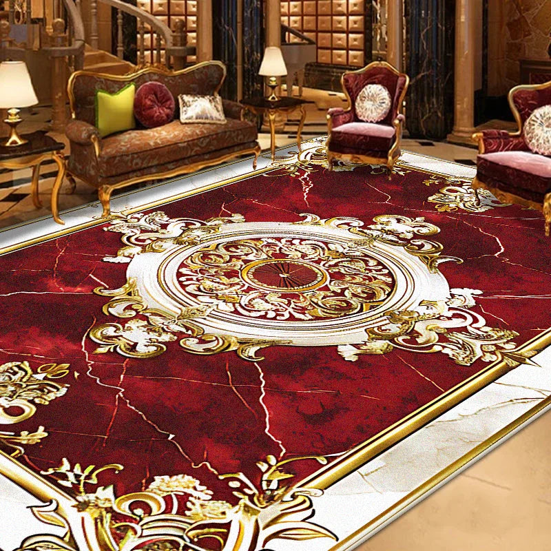 Gorgeous Retro European Carpet Living Room Large Area Decoration Sofa Area Rugs for Bedroom Cloakroom Non-slip Floor Mats Ковер