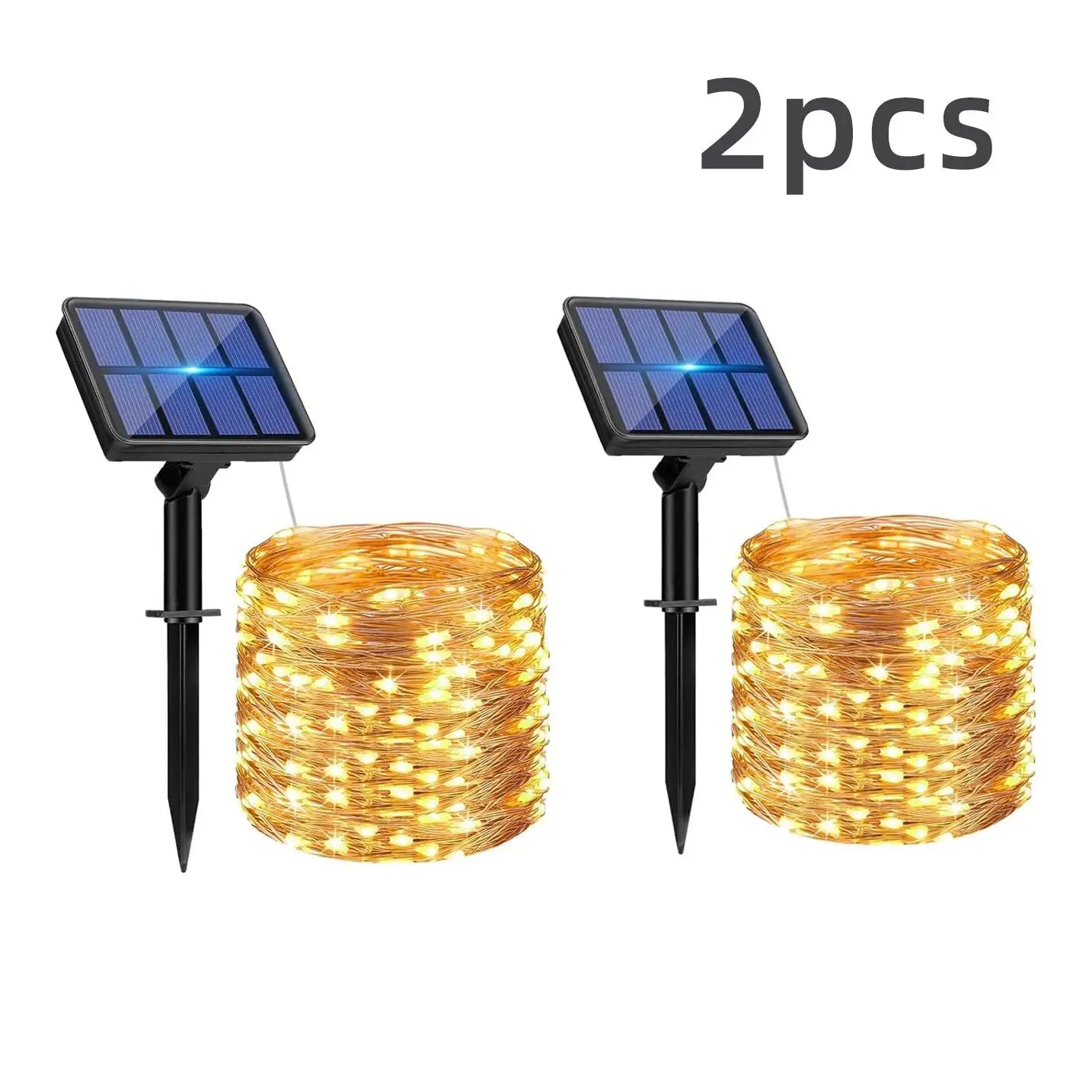 IRILUCN Solar String Fairy Lights Outdoor Christmas Garland Waterproof