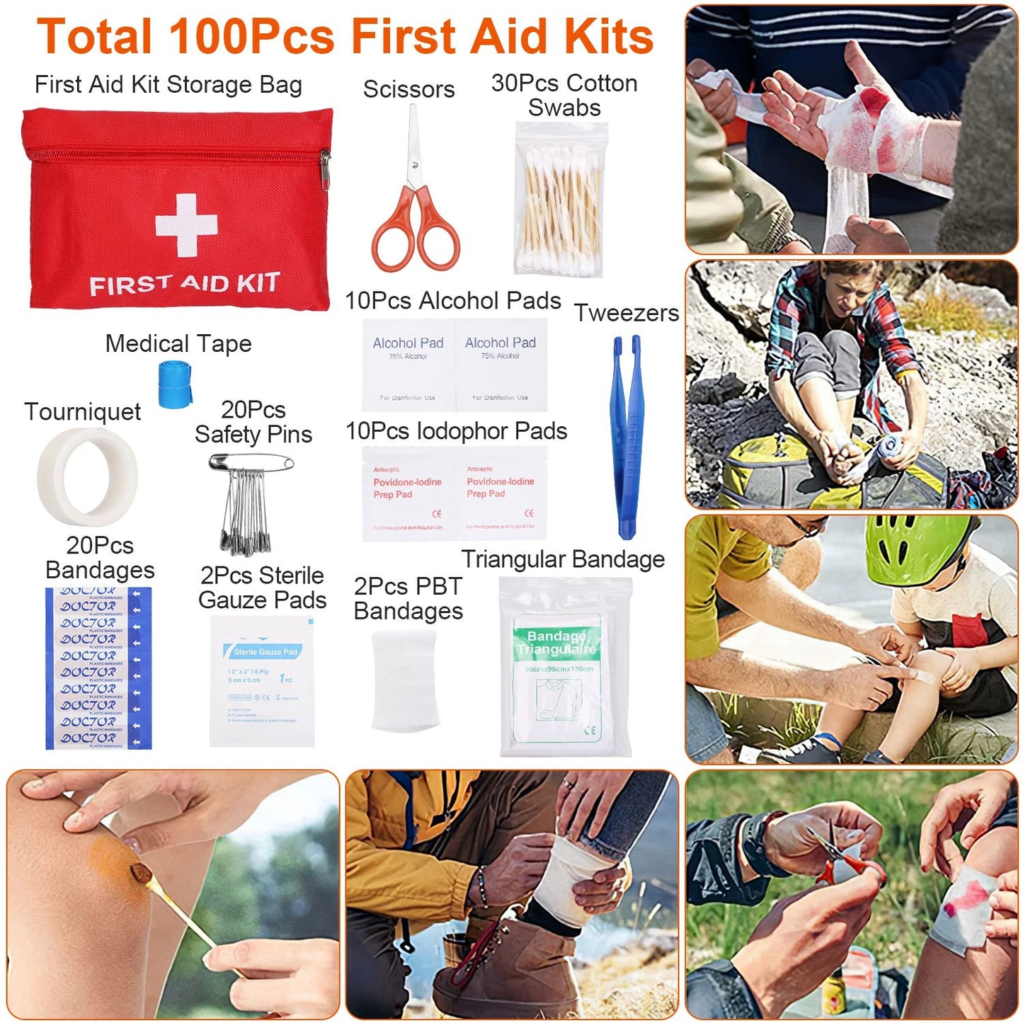 AUKYGGU 125 In 1 Emergency Kit Survival First Aid Gear