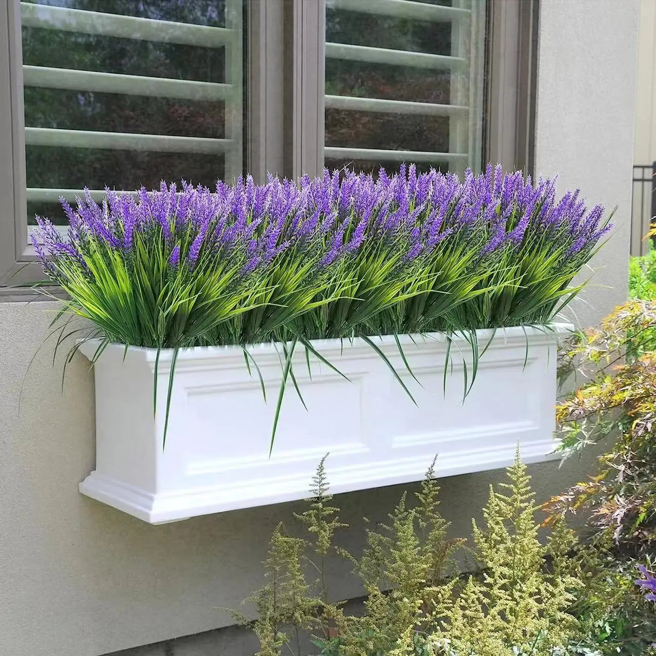 FUJINCN Provence Lavender Plastic Artificial Flowers 2pcs Wedding Table Decor