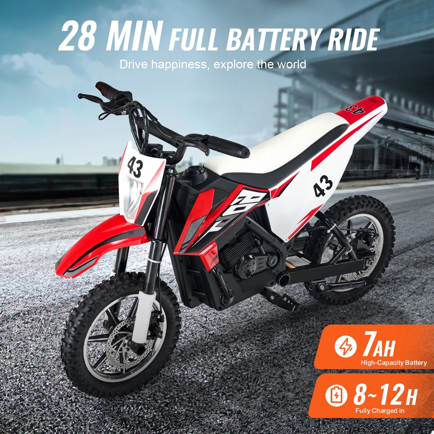 SucceBuy 36V Kids Ride On Motorcycle Battery Powered Toy