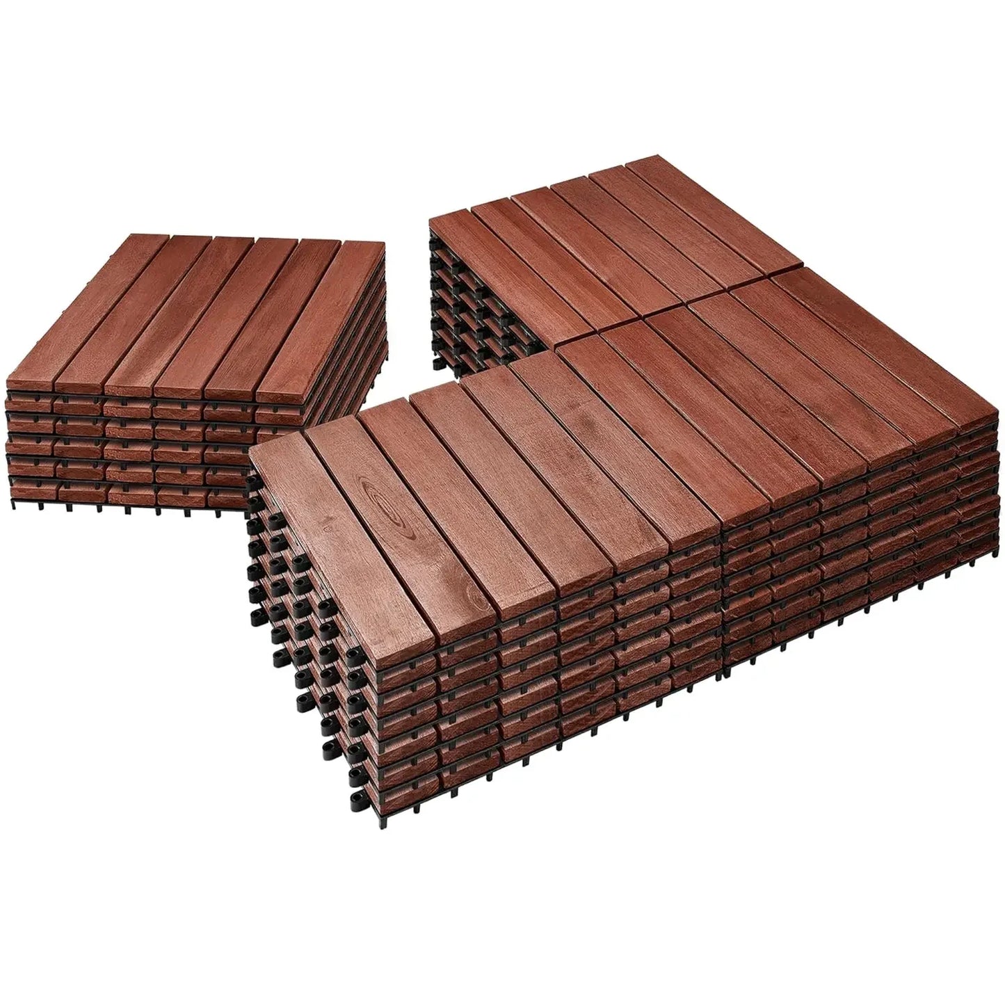 Hign-concerned Acacia Wood Interlocking Deck Tiles 27