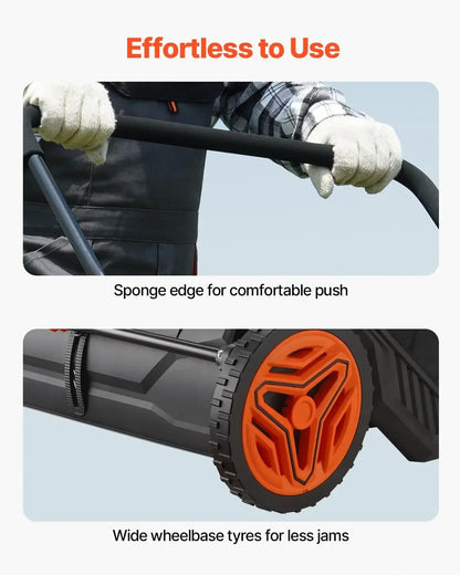 Push Lawn Sweeper Heavy Duty Thickened Steel, Durable Large Capacity