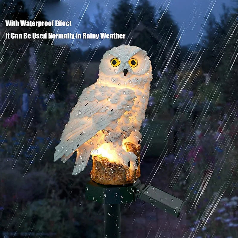 Solar Garden Light Outdoor Owl Solar Garden Stake Light Waterproof Warm White Led Light For Garden Patio Lawn Walkway Decor
