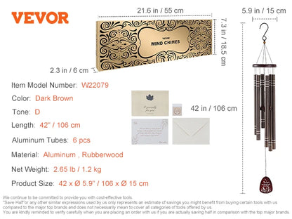 Wind Chimes for Outside Deep Tone Unique Outdoor Decor Patio Porch Garden