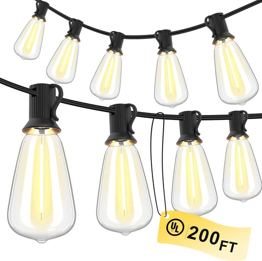 MIMIRGB LED Outdoor Patio String Lights Waterproof Dimmable