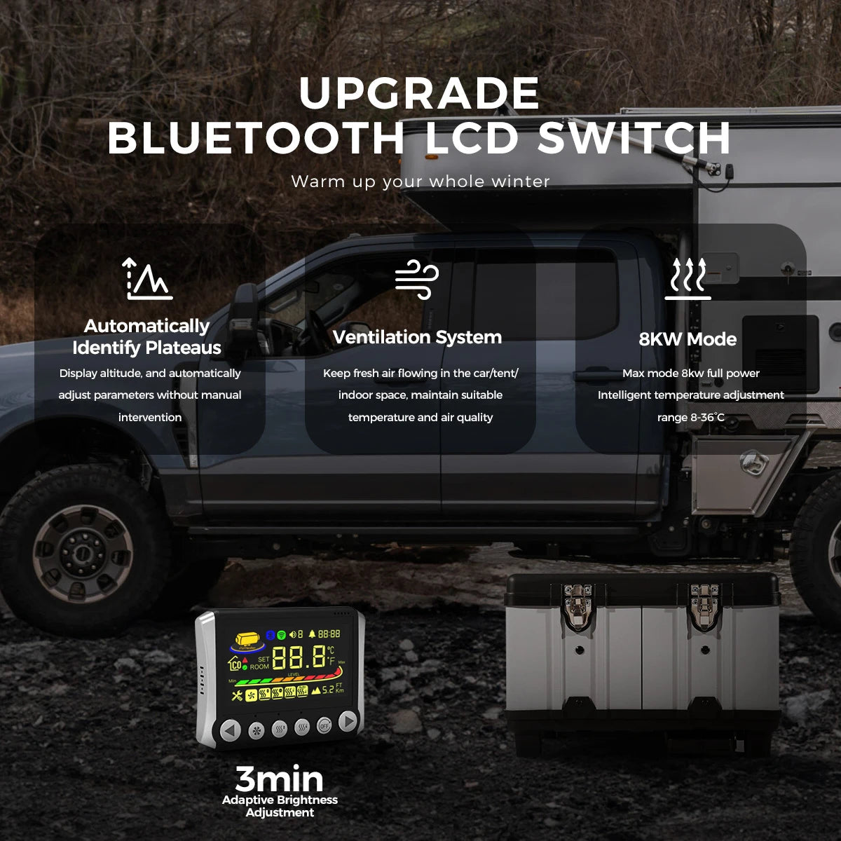Sunster 8KW Diesel Air Heater TB10 Bluetooth Parking