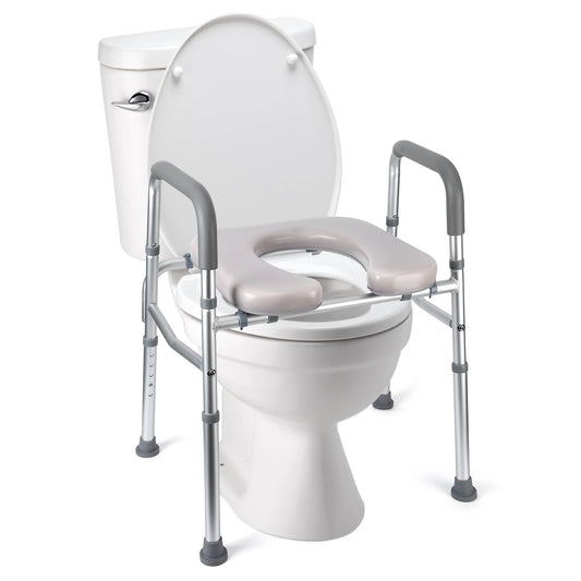 TWISTER.CK Raised Toilet Seat With Adjustable Height And Padded Seat