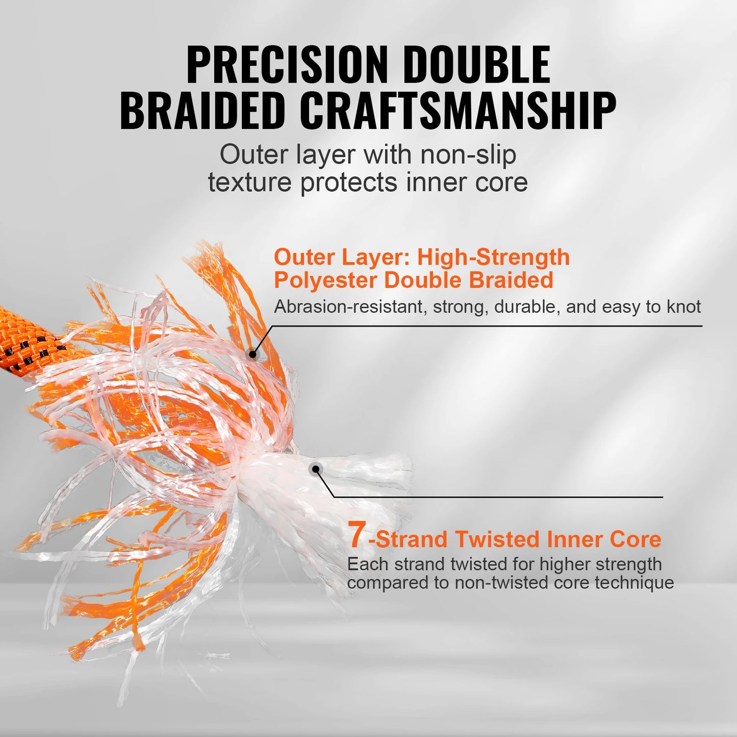 SucceBuy DualWeave Polyester Rope For Outdoor Adventures