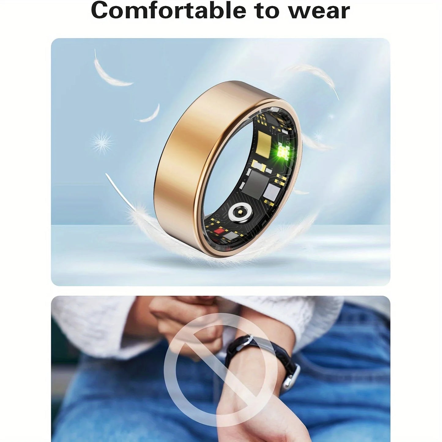 Smart Ring Sleep Tracking And Motion Monitor iPhone Android