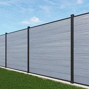 Wood Plastic Composite Privacy Fence Panel With Two Posts
