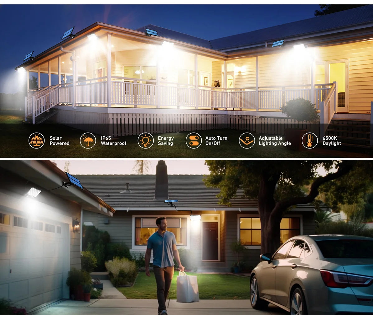 234 LED Solar Security Light With 3 Lighting Modes