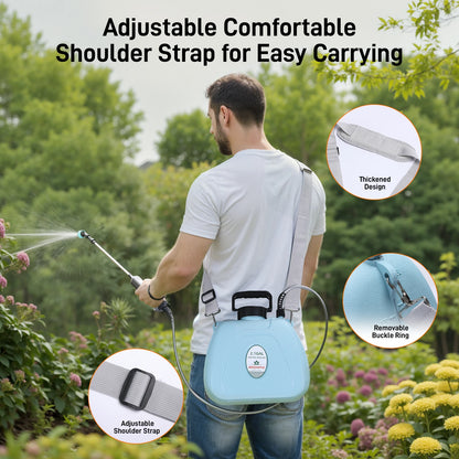 2.1 Gallon Electric Garden Sprayer with Adjustable Shoulder Strap/ Waterproof Handle/ Automatic Plant Mister/ 2000mAh Battery