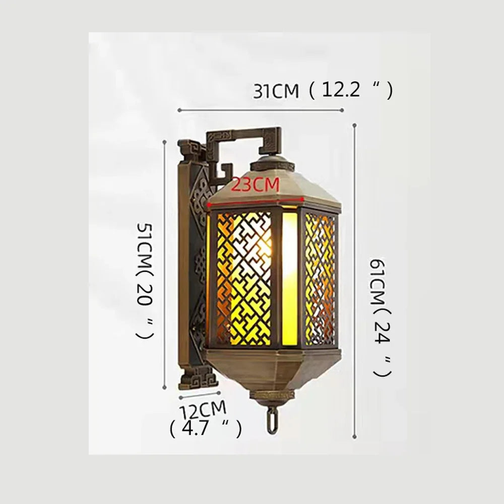 BELLE Outdoor Bronze Light LED Wall Lamps Sconces Classical Waterproof Retro for Home Balcony Decoration