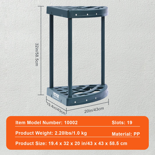 SucceBuy 19 Slot Garden Tool Organizer Tower For Rake