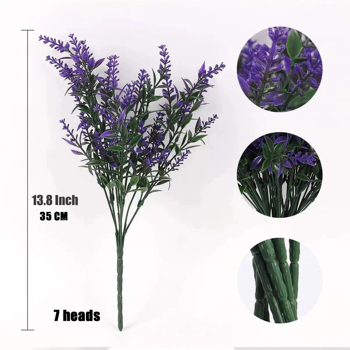 FUJINCN Provence Lavender Plastic Artificial Flowers 2pcs Wedding Table Decor