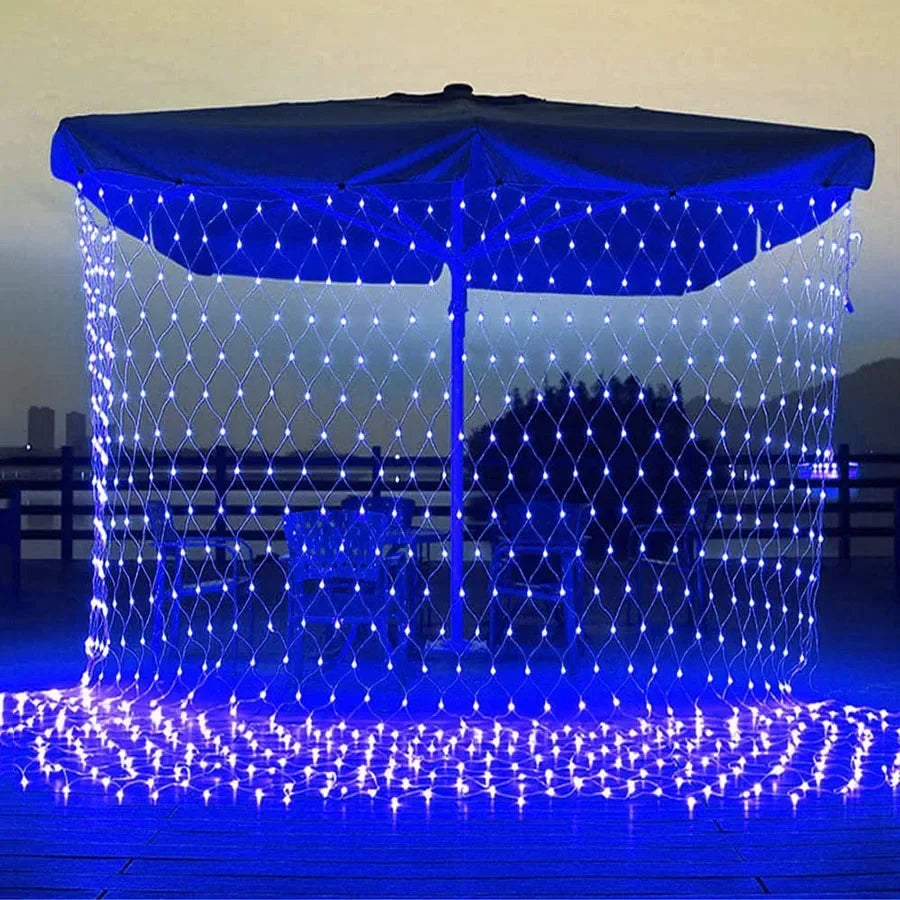Christmas Net Mesh LED String Lights For Outdoor Garden Decor