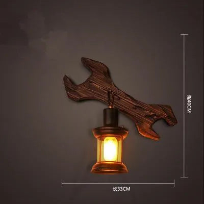 Retro Wooden Wall Lamp for Living Room Wood LED Sconces Cafe Bar Bedroom Bedside Industrial Style Home Decor Wall Light Fixtures