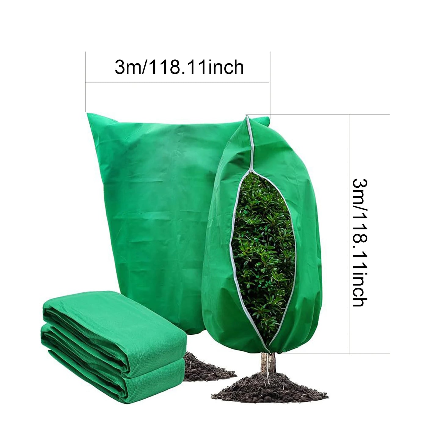 Tree Covers with Drawstring Plant Frost Blanket Plant Protection Covers Bags Fabric for Outdoor Garden Potted Plant Shrub