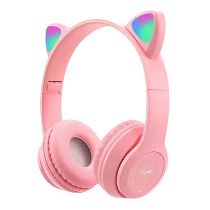 Aneng Wireless Cat Ear Headphones Bluetooth Glow Over Ear