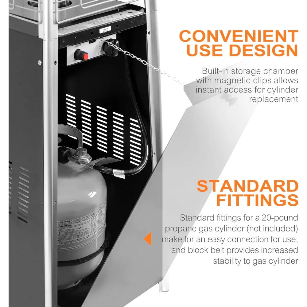Hign Concerned Outdoor Propane Heater 48000 BTU Pyramid