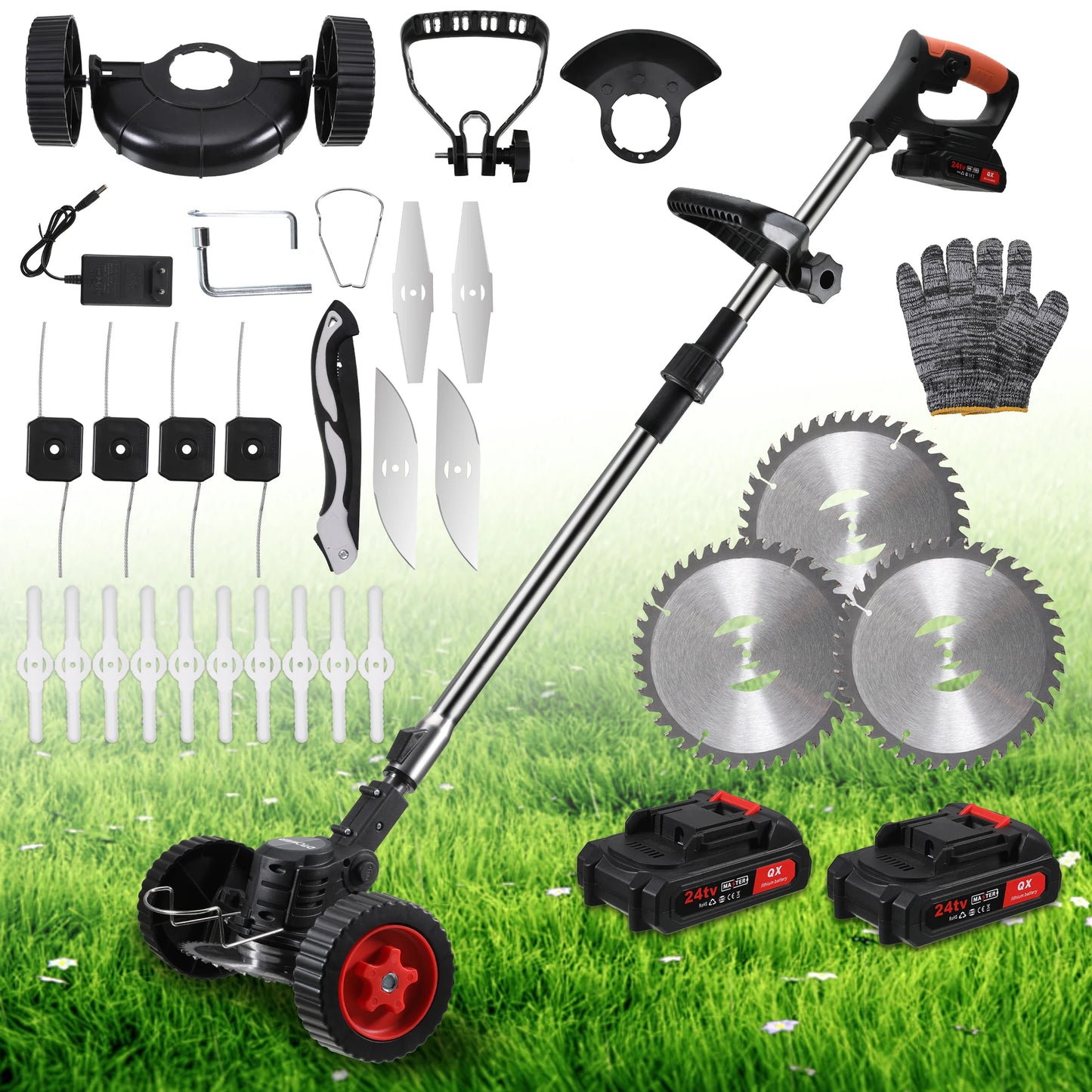 Cordless 21V Electric Lawn Mower With 1300mAh Battery