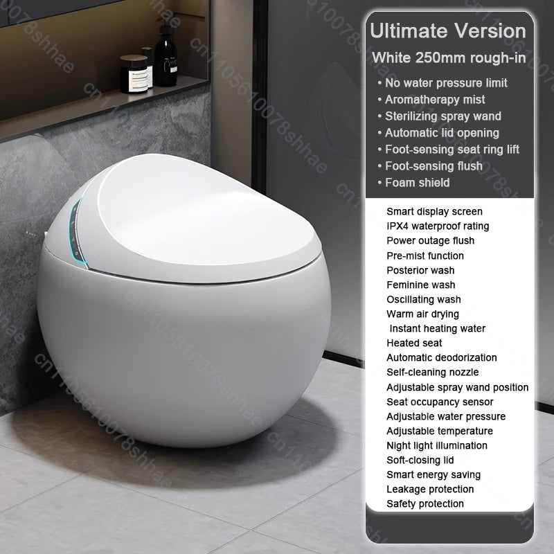Buffer Smart Toilet Bidet With Auto Flush Heated Seat Remote