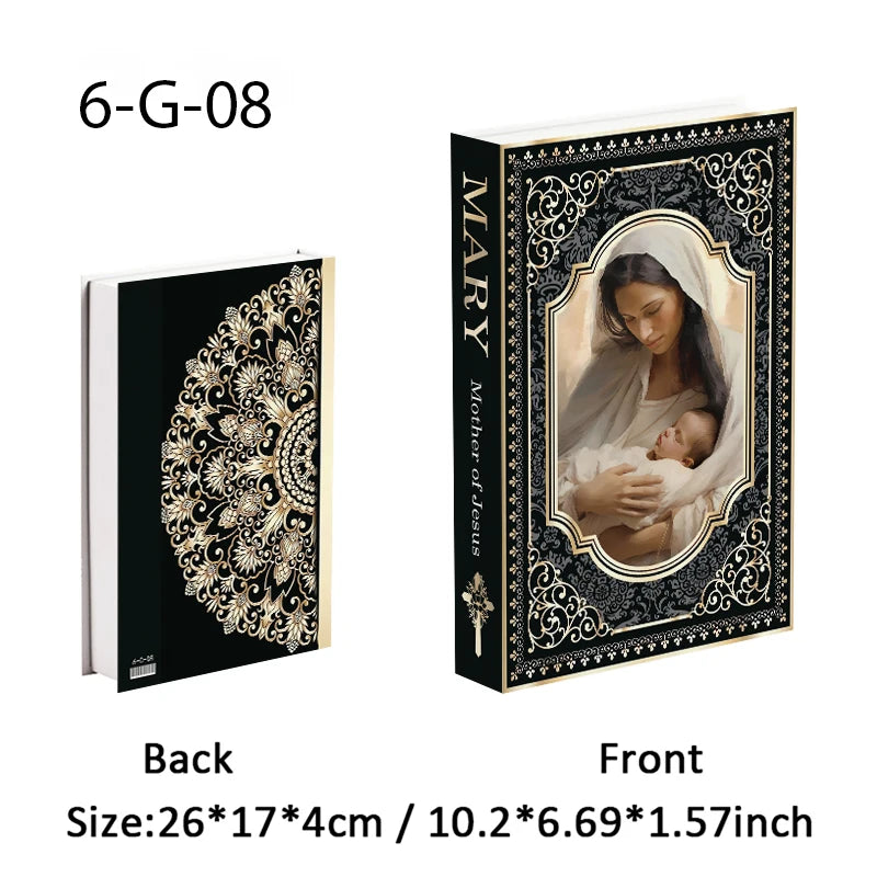 Christianity Luxe Fake Book Storage Box Home Decor Jesus Bible Decorative Books Coffee Table Simulation Book Interior Decoration