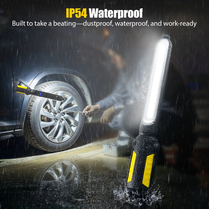 Dual Magnetic LED Work Lights 2 in 1 Rechargeable Rotation