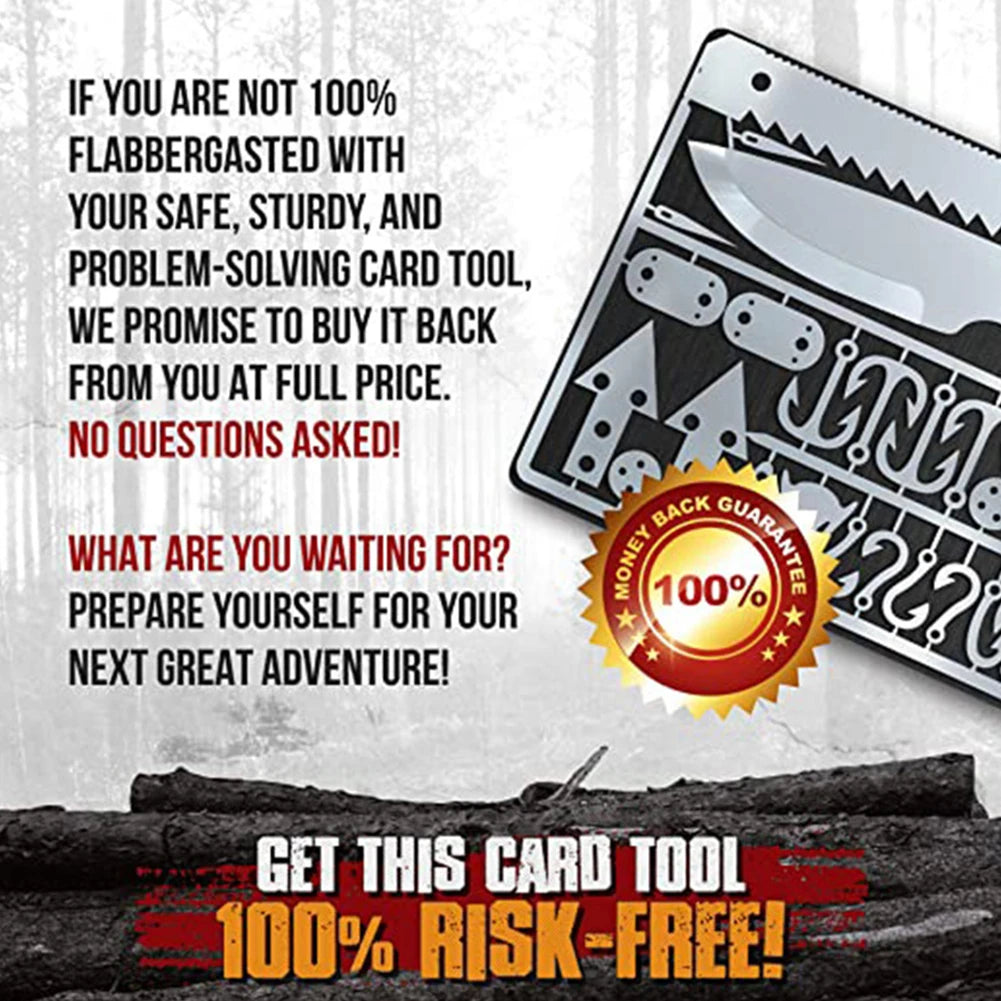 Outdoor Survival Fishing Hook Card Multifunctional EDC Tool