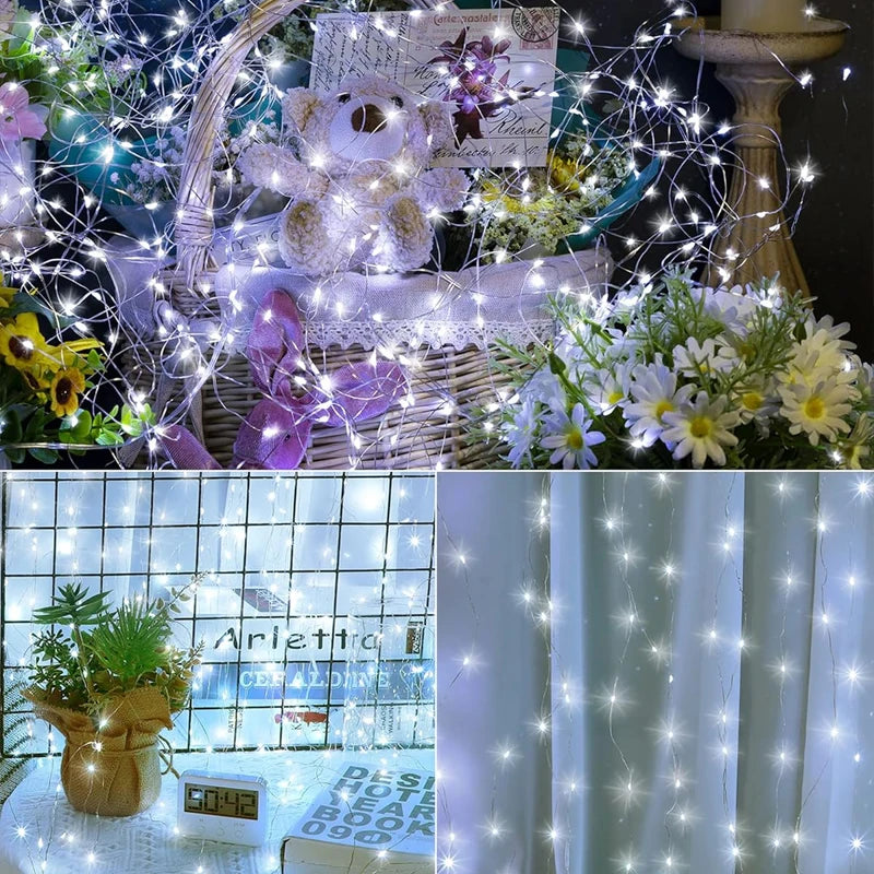 IRILUCN Solar String Fairy Lights Outdoor Christmas Garland Waterproof