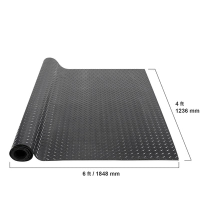 Rubber Flooring Roll 4 x 6/8/10/15 ft Rubber Garage Floor Mat Easy to Clean