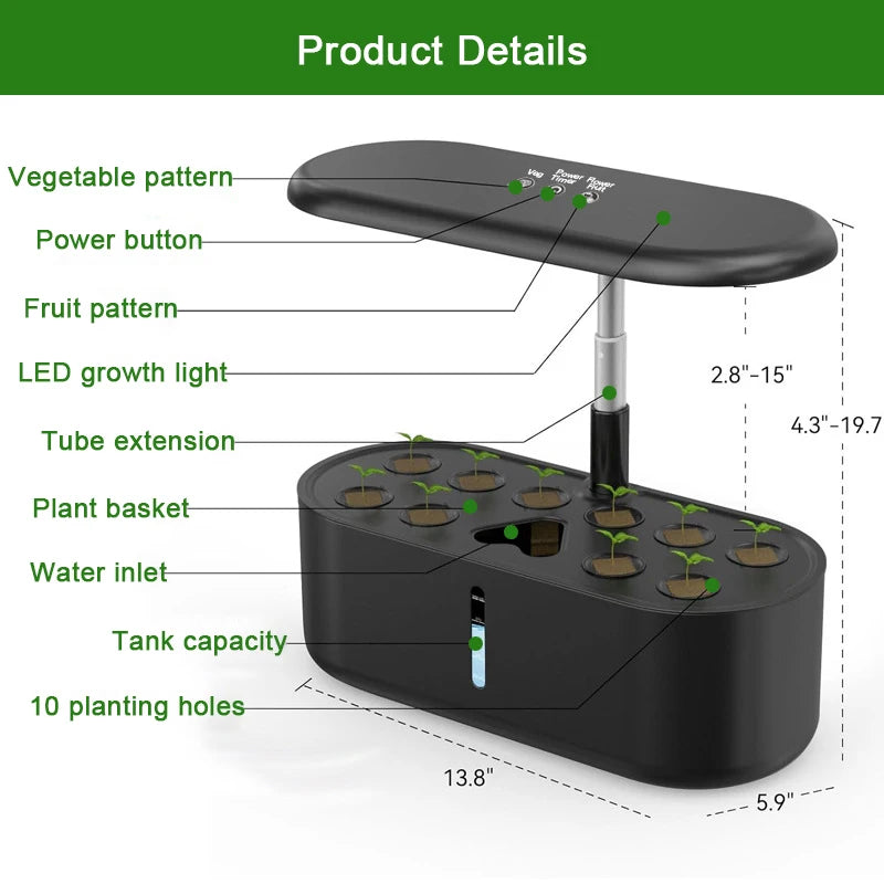 Choice Intelligent Hydroponic Growing System Indoor Planting Machine LED Lamp