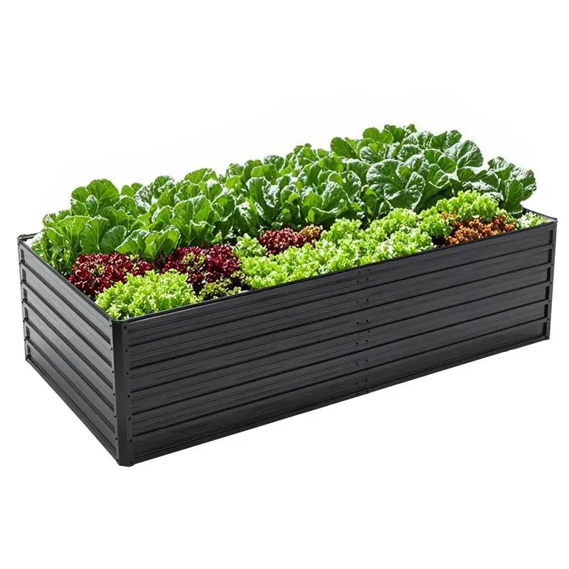Galvanized Raised Garden Bed Kit Rectangular Metal Planter
