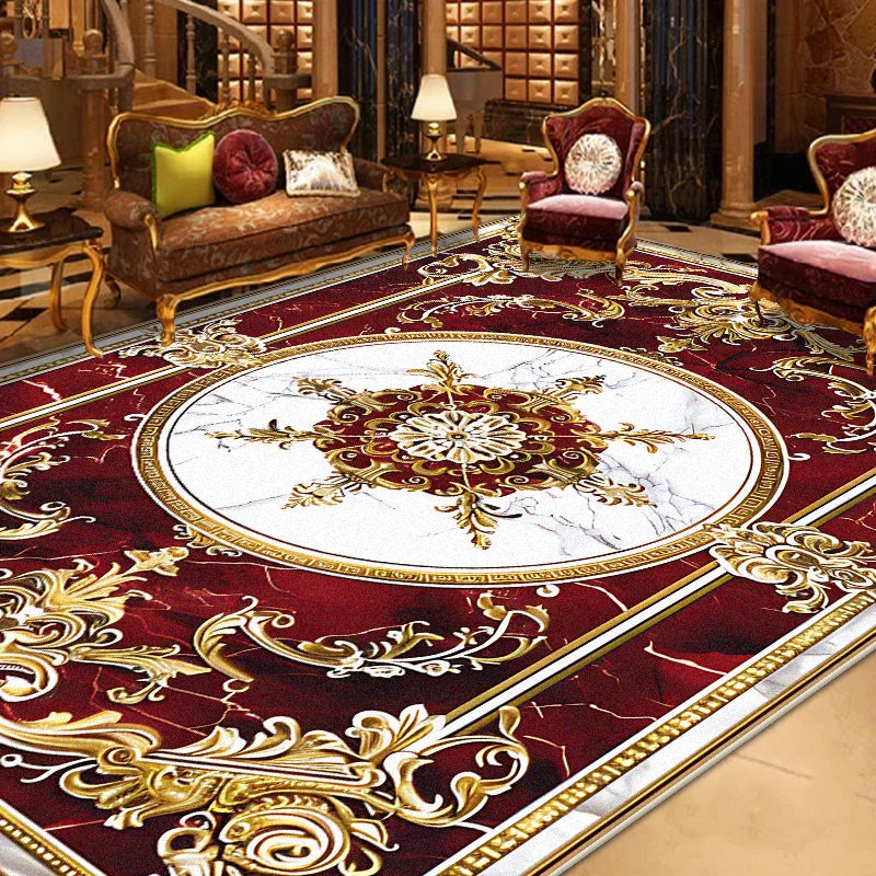 Gorgeous Retro European Carpet Living Room Large Area Decoration Sofa Area Rugs for Bedroom Cloakroom Non-slip Floor Mats Ковер