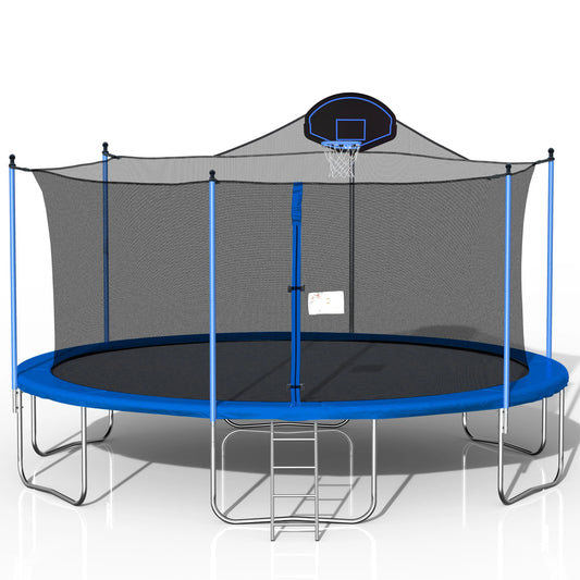Misty's Garden Trampoline With Basketball Hoop Net