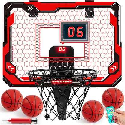 Mini Indoor Basketball Hoop With LED Light And Scoreboard