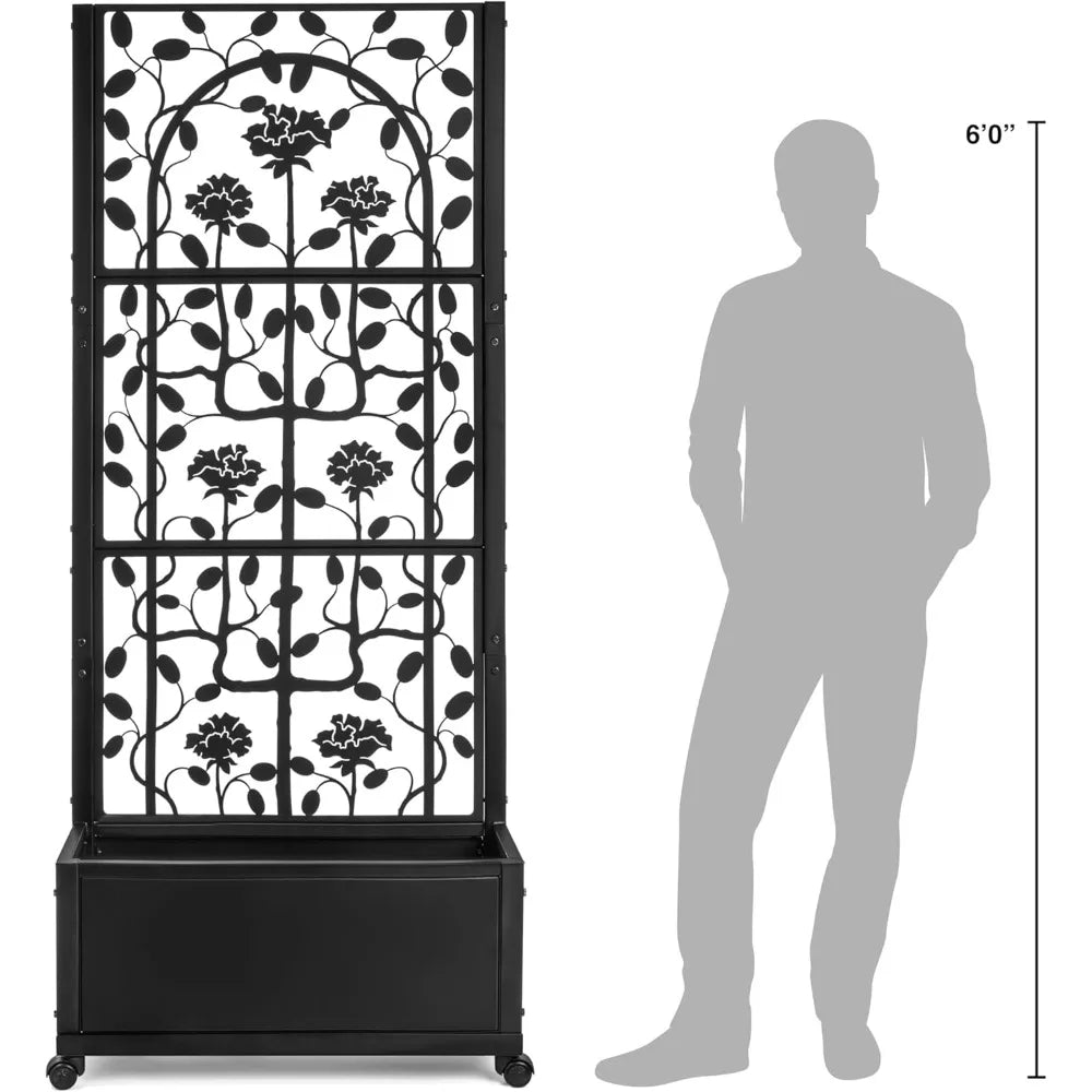 Trellis Planter Box For Outdoor Plants Privacy Screen