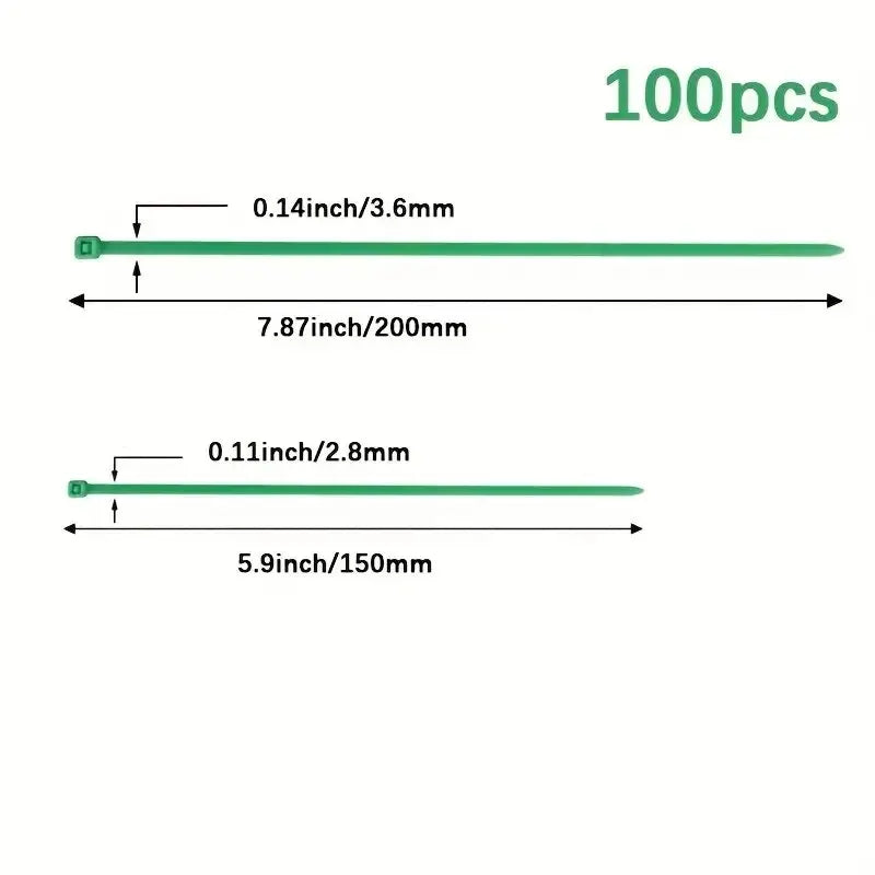 Ausum Gardening Zip Ties Plastic Winding Plant Fixing Cables