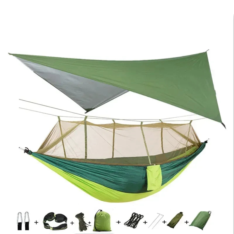 Swallowtail Camping Hammock With Mosquito Net and Rainfly
