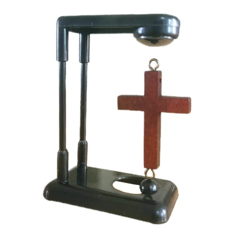 Suspended Cross Creative Ornaments, No Electricity Required, Desktop Fantasy Geometric Decoration, Solid Wood Cross, Home Office Decorations, Gifts