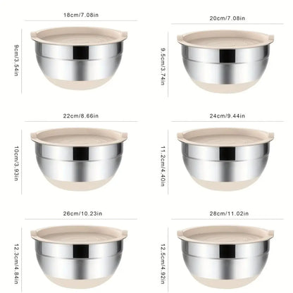 Mixing Bowls With Airtight Lids And Grater Attachments